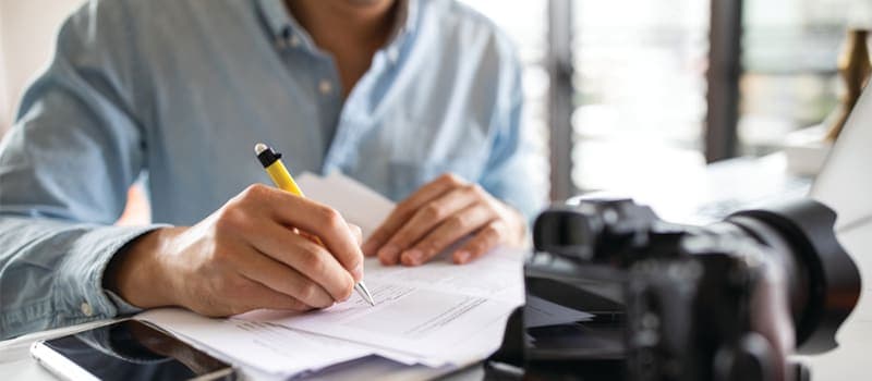 Creating a list and photos of personal belongings