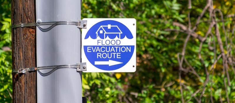 Flood evacuation route