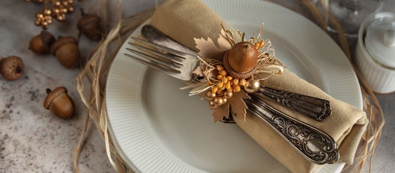 Decorative Fall Place Setting